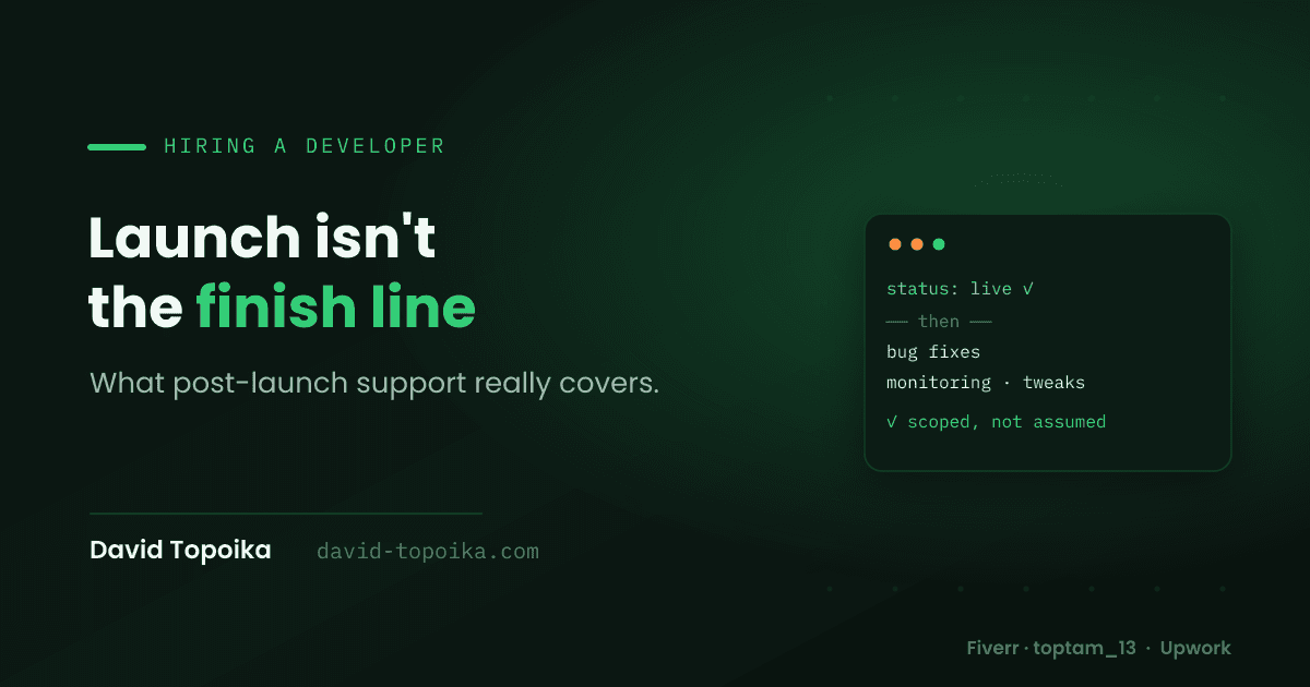 What Post-Launch Support Really Means